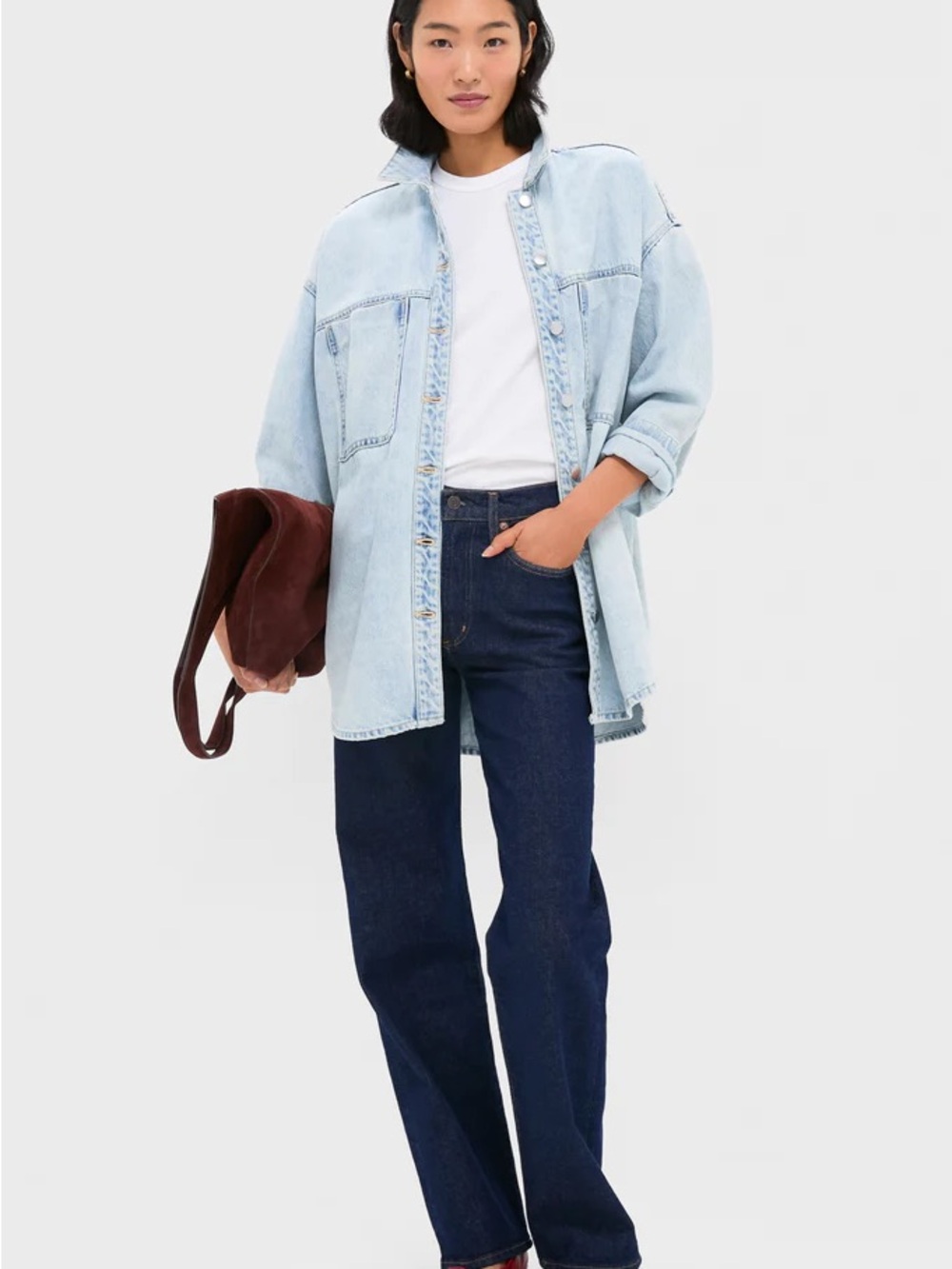 NWOT Nude Lucy Denim Shirt Jacket